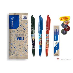 Set flow pack roller 0.7 Frixion One Piece A+R+N + set 3 rezerve albastre