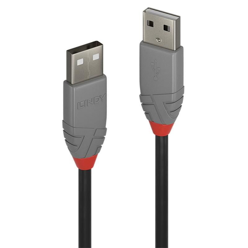 Cablu Lindy 0.5m USB 2.0 Type A, Anthra