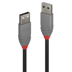 Cablu Lindy 3m USB 2.0 Type A to A, Anth