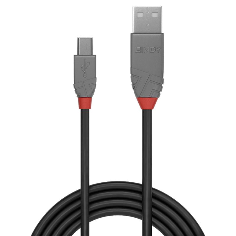 Cablu Lindy 1m USB 2.0 Type A to MiniUSB