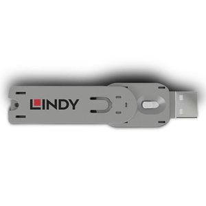 Lindy USB Type A Port Blocker Key, alb