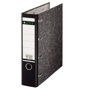 Biblioraft carton marmorat A5 cu 4 inele 8cm Leitz