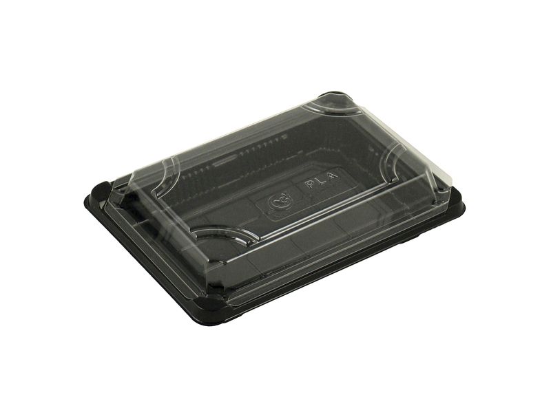 Caserole sushi 16 x 9.1 x 2 cm cu capac transparent 50buc/set