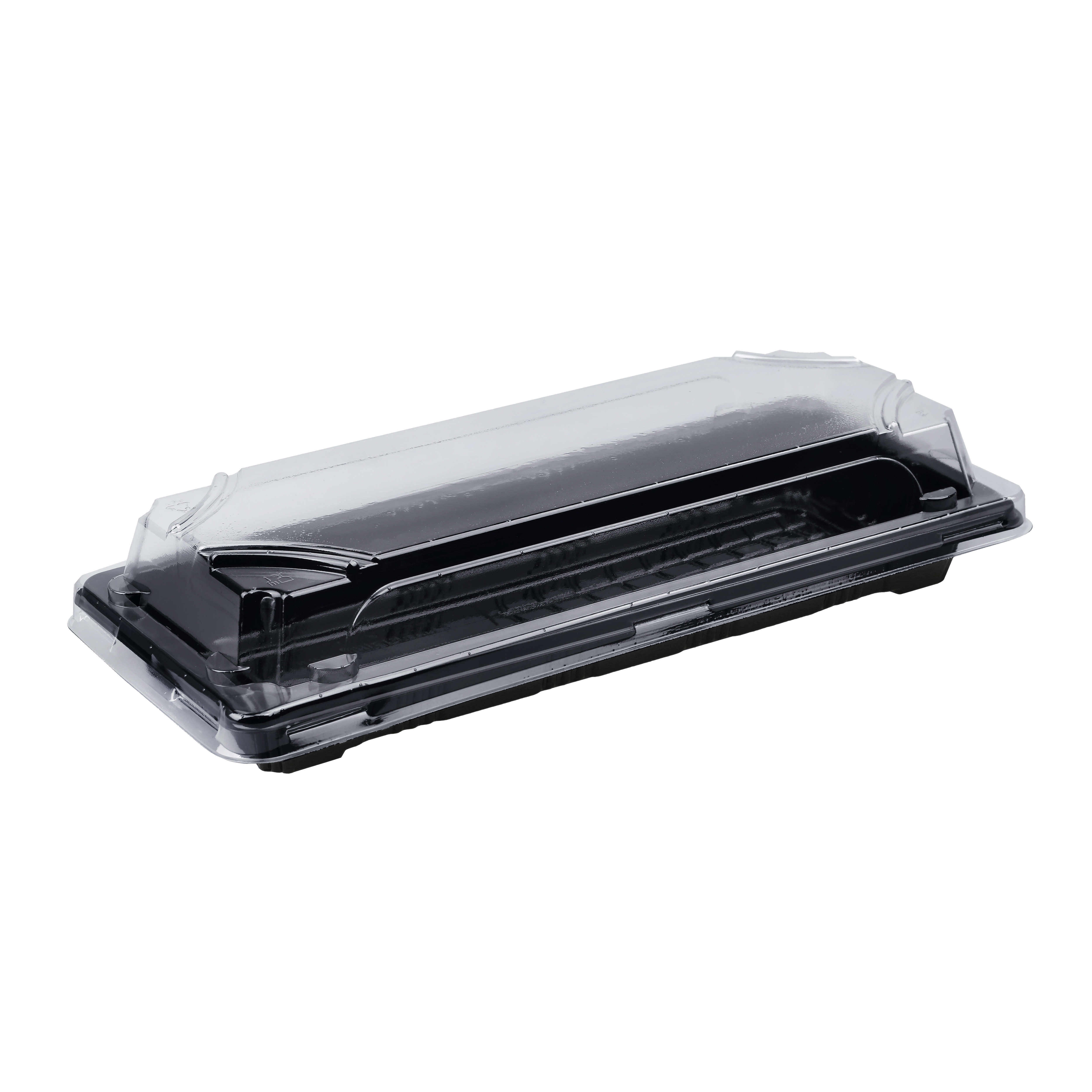 Caserole sushi 16 x 9.1 x 2 cm cu capac transparent 50buc/set