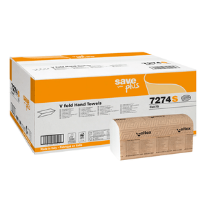 Sevetele pliate V albe 2 straturi, 25X21cm, 200 bucati/pachet