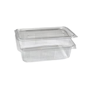 Caserole PET 1250 cc cu capac plat/înalt – Set 100 buc