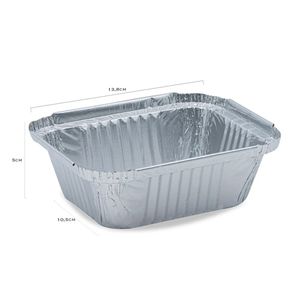 Forma de copt S-528 – caserolă aluminiu dreptunghiulară – 100 buc/set