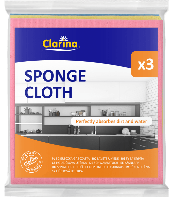 Lavete umede Clarina 3 buc/set 15x15 cm