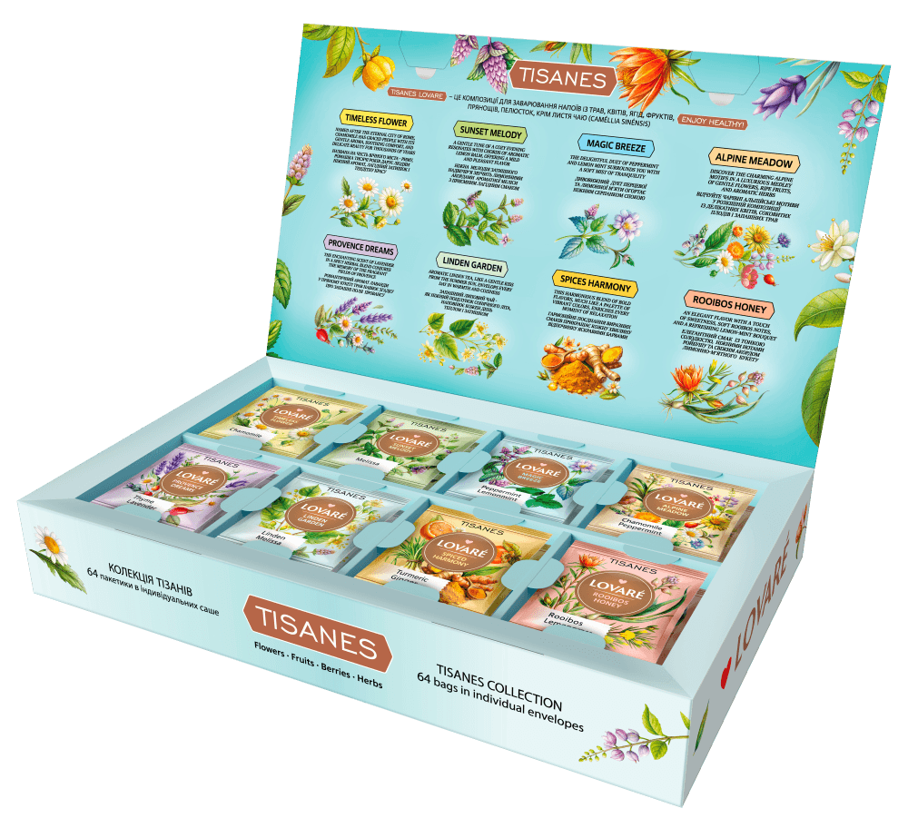 Colectie ceai Lovare Herbal 64 pliculete 8 arome 96 g - Dacris.net