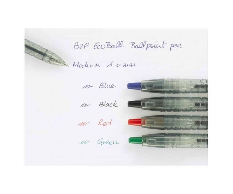 Set-10-pixuri-cu-bila-B2P-Ecoball-Pilot-Begreen-1-0-mm-10-rezerve-B2P-Ecoball-Pilot-Begreen-1-0-mm-varf-gros-albastru-2