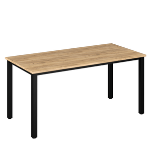 Birou pentru PC din DTD laminat stejar artisan 160x80x76 cm cu picioare metalice