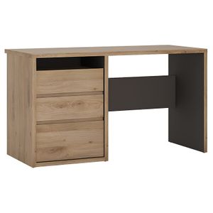 Birou PC din DTD laminat stejar shetland 136x60x76,5 cm cu sertare