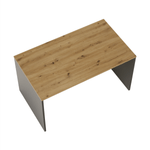 Birou-stejar-artisan-gri-antracit-140x80x76-cm-vedere-din-perspectivă-superioară