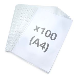 Folii protectie A4 plastic reciclat 60 microni 100 bucati/set Rapesco