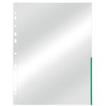 Folie-de-protectie-Esselte-A4-105-microni-deschidere-superioara-si-lateral-dreapta-cu-margine-color-100-bucati-set-verde-0