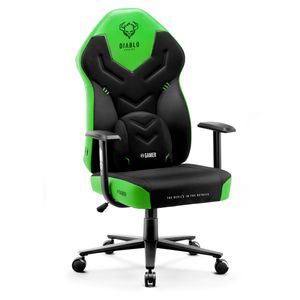 Scaun gaming din material Diablo X-Gamer: green emerald