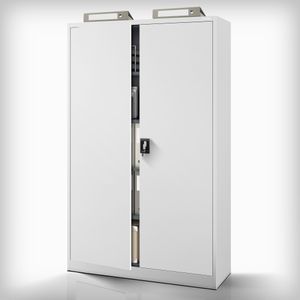 Dulap metalic cu incuietoare JAN II, 1150 x 1850 x 400 mm, gri