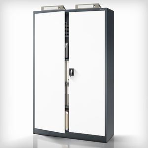 Dulap metalic cu incuietoare JAN II, 1150 x 1850 x 400 mm, antracit-alb