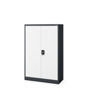 Dulap birou KEVIN, 900 x 1400 x 400 mm, antracit-alb