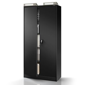 Dulap metalic cu incuietoare JAN H, 900 x 1950 x 400 mm, negru