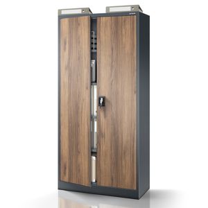 Dulap metalic cu incuietoare JAN H, 900 x 1950 x 400 mm, Eco Design: nuc-antracit