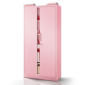 Fiset metalic pentru dosare JAN H, 900 x 1950 x 400 mm, Fresh Style: roz pudra