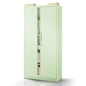Dulap 2 usi cu rafturi JAN H, 900 x 1950 x 400 mm, Fresh Stil: verde pastel