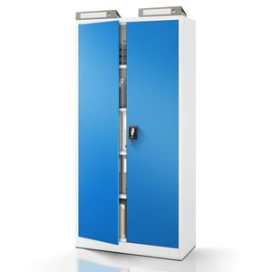 Dulap metalic cu incuietoare JAN, 900 x 1850 x 400 mm, gri-albastru