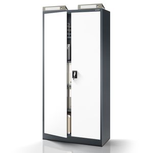 Dulap metalic cu incuietoare JAN, 900 x 1850 x 400 mm, antracit-alb