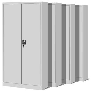 4x set dulap metalic cu incuietoare JAN, 900 x 1850 x 400 mm, gri