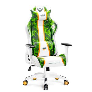 Scaun gaming Diablo X-One 2.0 Craft King Size: alb-verde
