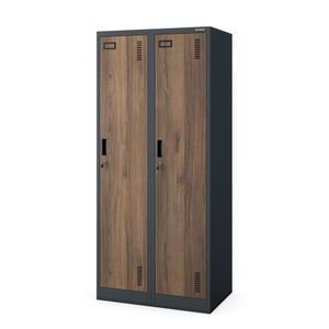 Dulap social cu patru compartimente KACPER, 800 x 1800 x 500 mm, Eco Design: nuc-antracit