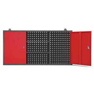 Dulap suspendat garaj BEN, 1200 x 600 x 200 mm: antracit-rosu