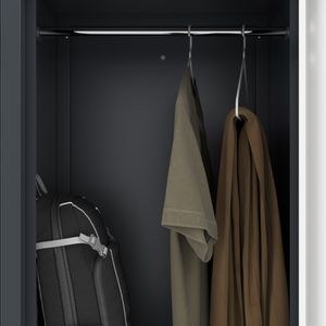 Dulap haine metalic tip L JULIA, 800 x 1850 x 450 mm, alb-antracit