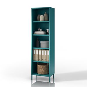 Biblioteca living MARIO, 500 x 1800 x 350 mm, Modern: verde marin