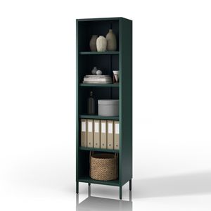 Biblioteca living MARIO, 500 x 1800 x 350 mm, Modern: verde sticla