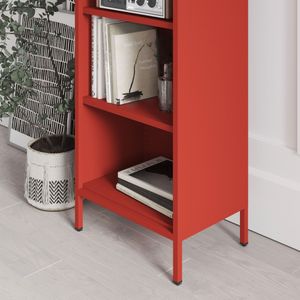 Biblioteca living MARIO, 500 x 1800 x 350 mm, Modern: rosu