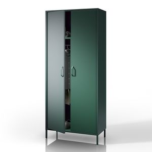 Dulap haine FLAVIO, 800 x 1850 x 450 mm, Modern: verde sticla