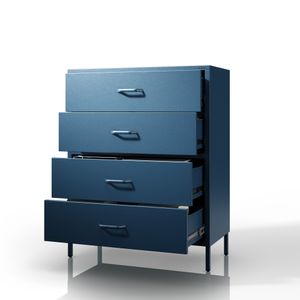 Comoda cu sertare CARLA, 800 x 1015 x 400 mm, Modern: albastru inchis