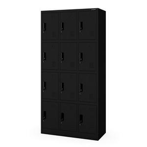 Dulap metalic BHP pentru gustari MARCIN, 900 x 1850 x 400 mm, negru