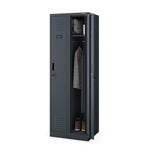 Dulap metalic de lucru pentru haine KACPER II, 600 x 1800 x 500 mm, antracit