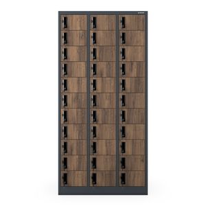 Dulap de depozitare OLIVER, 900 x 1850 x 450 mm, Eco Design: antracit/nuc