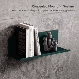 Raft de perete JOANNE 400 mm, Modern: verde sticla