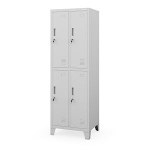 Dulap vestiar de lucru BHP gri: BARTEK 2 Plus