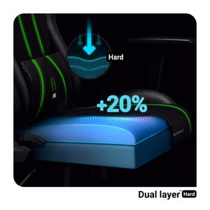 Scaun gaming Diablo X-One 2.0 Normal Size: negru-verde