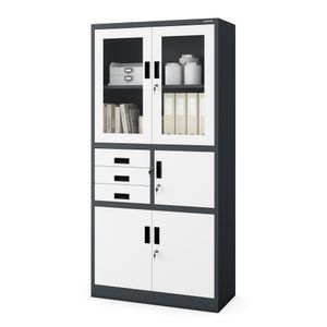 Dulap metalic cu seif FILIP, 900 x 1850 x 400 mm, antracit-alb