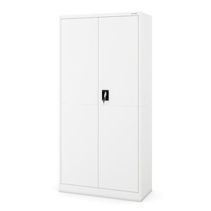Dulap de depozitare metalic DAWID, 900 x 1850 x 400 mm, Smart: alb