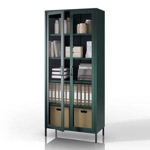 Vitrina living ANGELO 800 x 1850 x 450 mm, Modern: verde smarald
