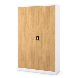 Dulap metalic de birou Alb/ Stejar auriu: Eco Design JAN II