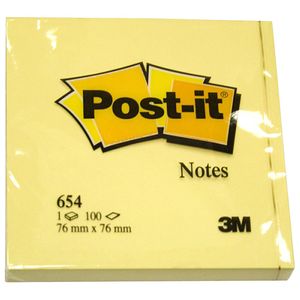 Notite adezive 3M Post-it 654 76 x 76 mm galben